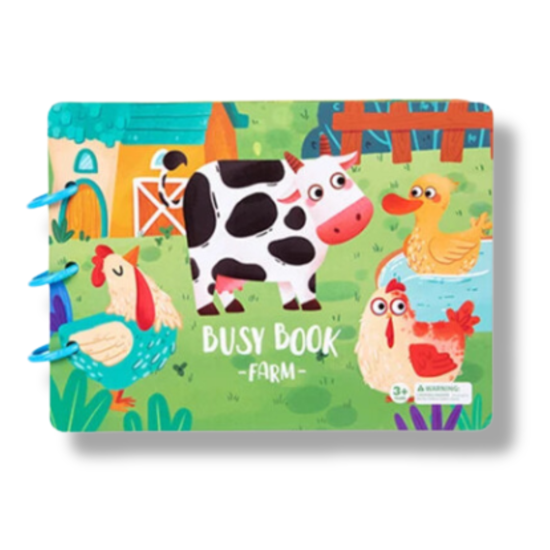 Busy Book for Kids: Animals & Numbers Learning Toy