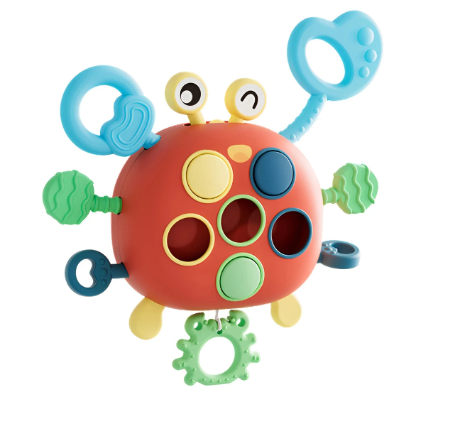 Baby Fun Cartoon Crab Toy β Musical Teether & Early Education Puzzle