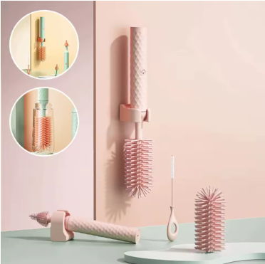 Electric Silicone Baby Bottle Brush with Extensions