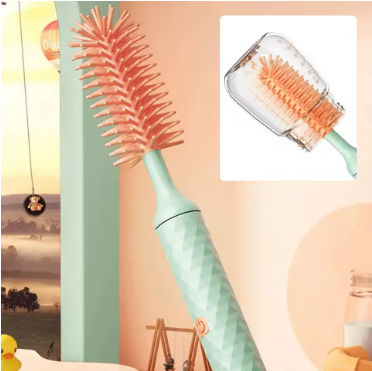 Electric Silicone Baby Bottle Brush with Extensions