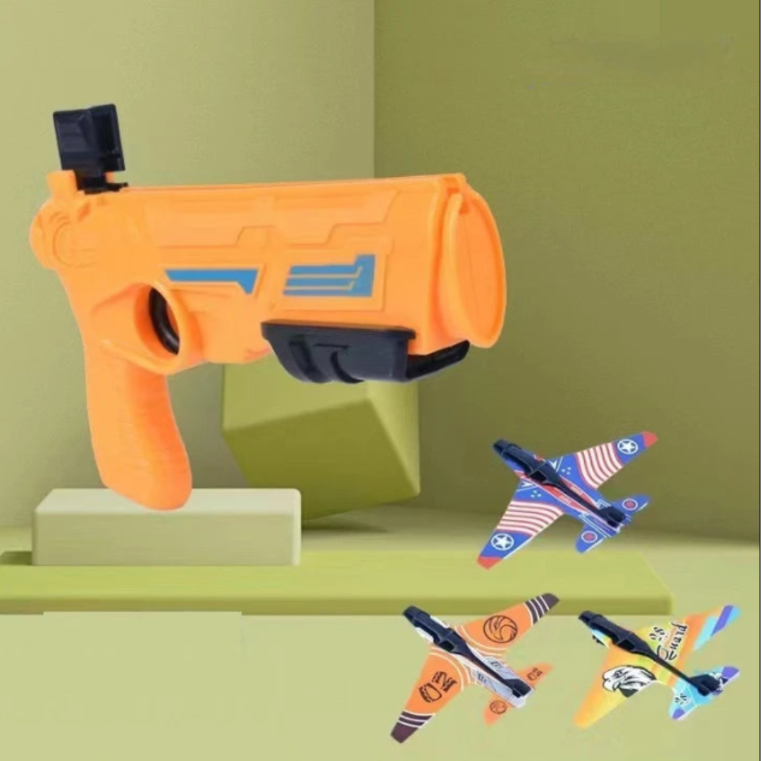 Children's Foam Airplane Launcher Toy – Outdoor Fun for Kids