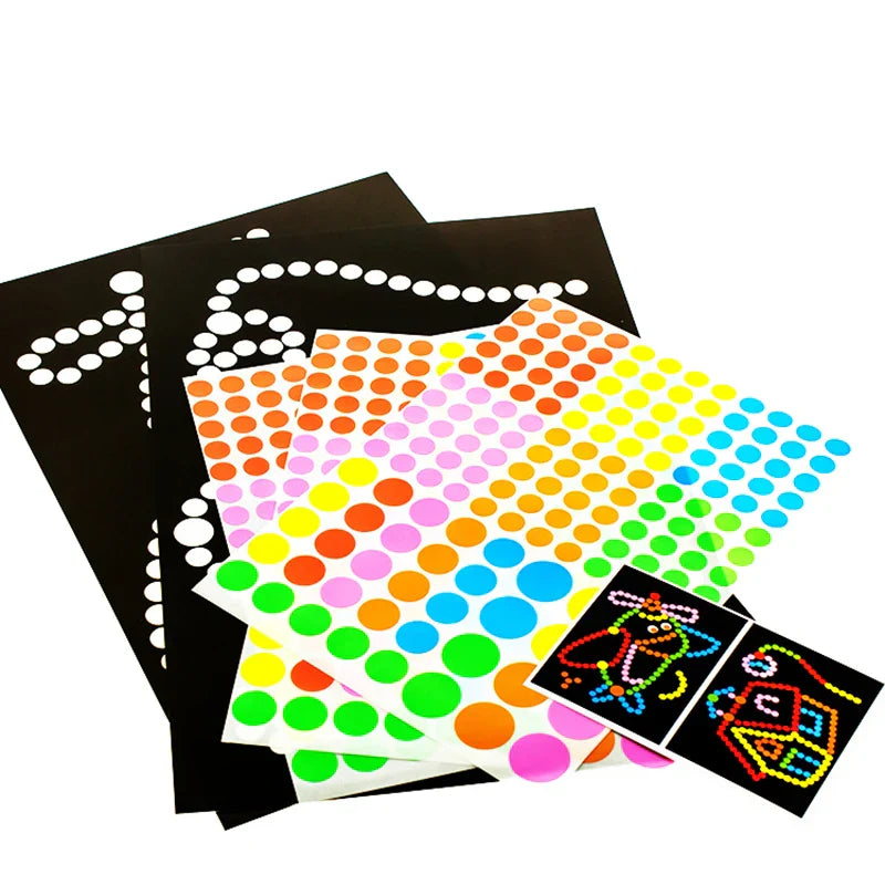 Funny Puzzle Dot Stickers ā Cute Animal Mosaic Craft Set for Kids