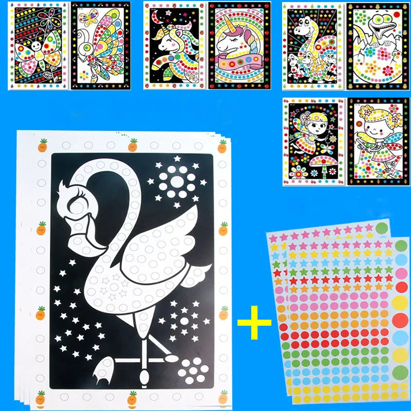 Funny Puzzle Dot Stickers ā Cute Animal Mosaic Craft Set for Kids
