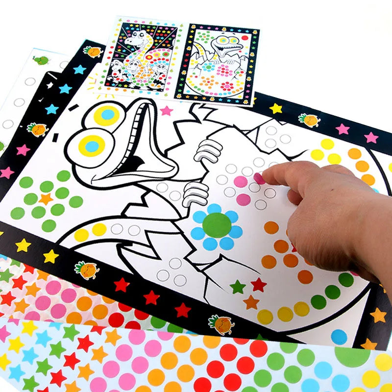 Funny Puzzle Dot Stickers ā Cute Animal Mosaic Craft Set for Kids