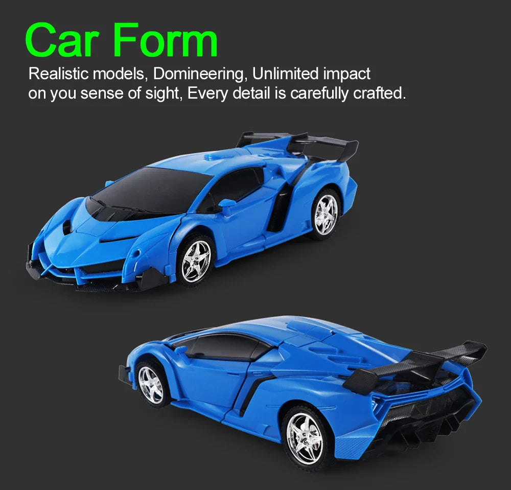 Electric Transforming Police Toy Car