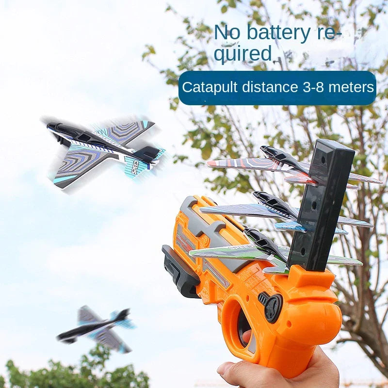 Children's Foam Airplane Launcher Toy – Outdoor Fun for Kids