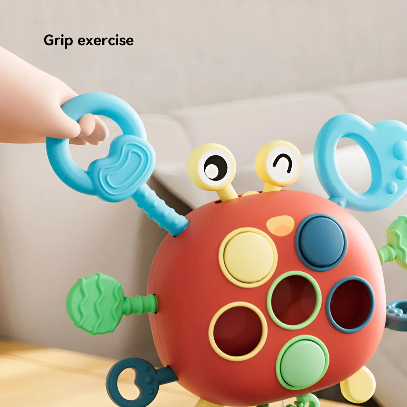 Baby Fun Cartoon Crab Toy β Musical Teether & Early Education Puzzle