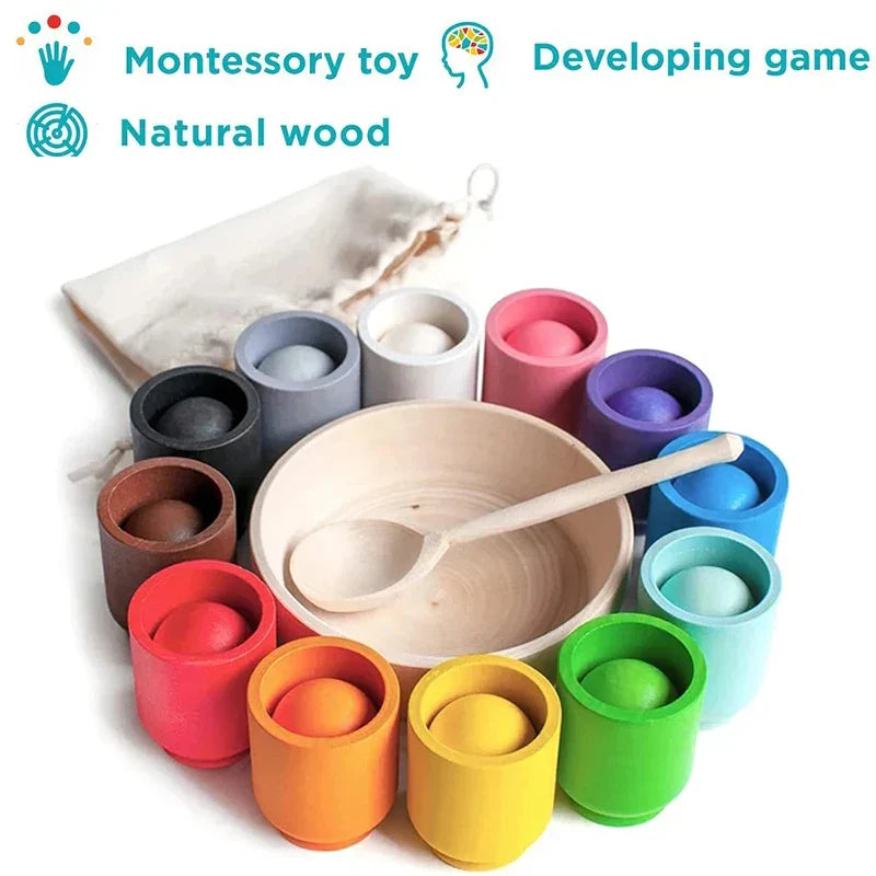 Montessori Wooden Sorting Toy for Toddlers