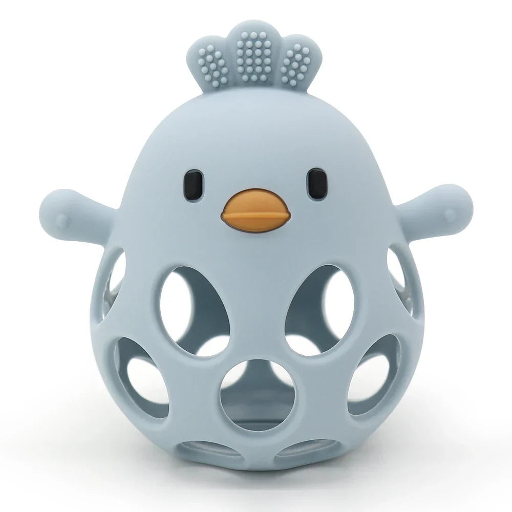 Baby Silicone Chick Teether β Soft Chewing & Training Toy for Infants