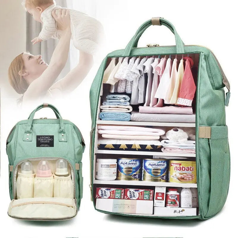 Diaper Bag Mummy Backpack β Large Capacity, Waterproof & Multi-Function