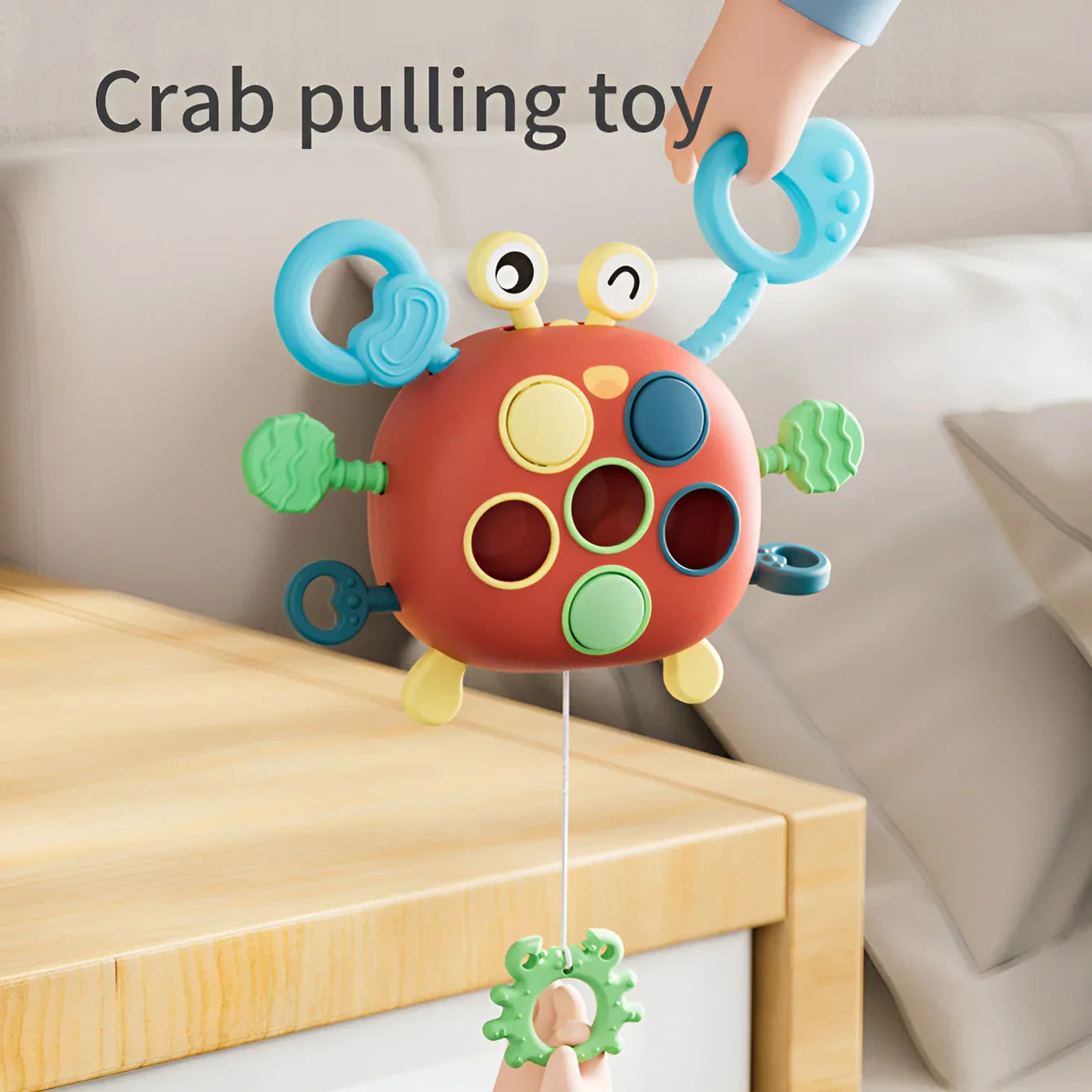 Baby Fun Cartoon Crab Toy β Musical Teether & Early Education Puzzle