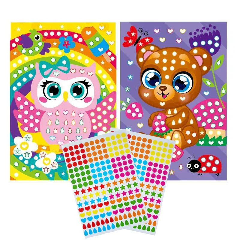 Funny Puzzle Dot Stickers ā Cute Animal Mosaic Craft Set for Kids