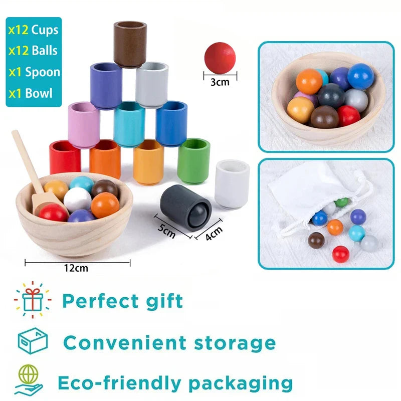 Montessori Wooden Sorting Toy for Toddlers