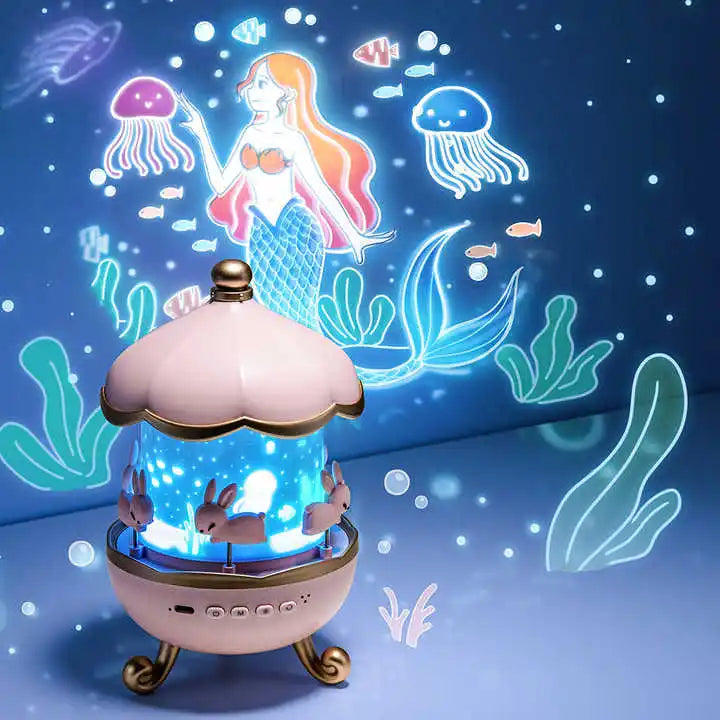 Electric Bunny Projector Night Light for Kids