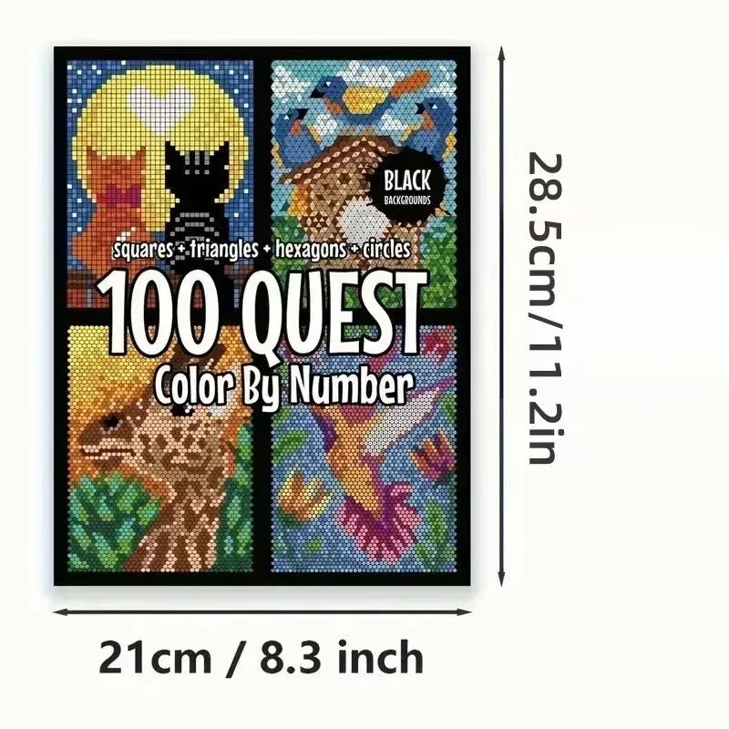 100 Colour Adventures – Magic Colour By Number Book