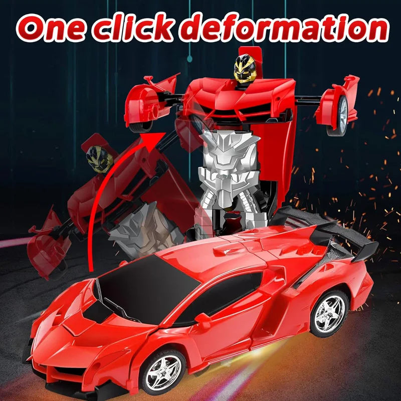 Electric Transforming Police Toy Car