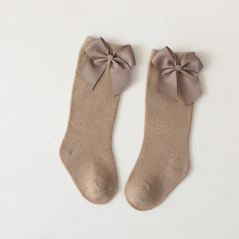 Baby Girls Socks β Spanish Style Bow Cotton Mesh Breathable Socks for Newborns