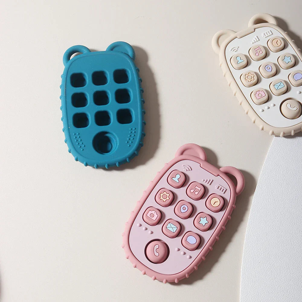 Baby Phone Teether โ Silicone Teething Toy for Babies & Toddlers