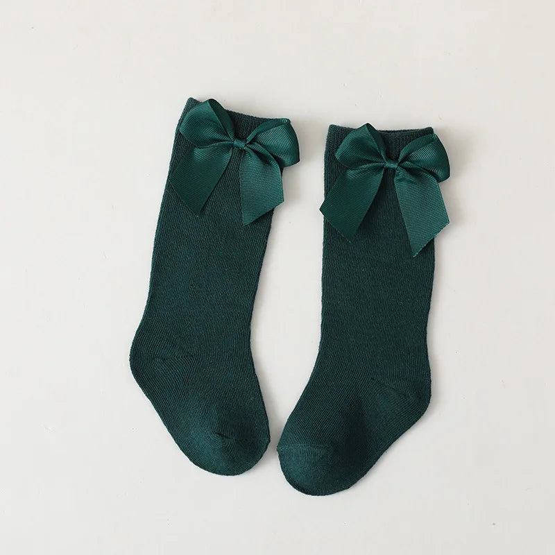 Baby Girls Socks β Spanish Style Bow Cotton Mesh Breathable Socks for Newborns