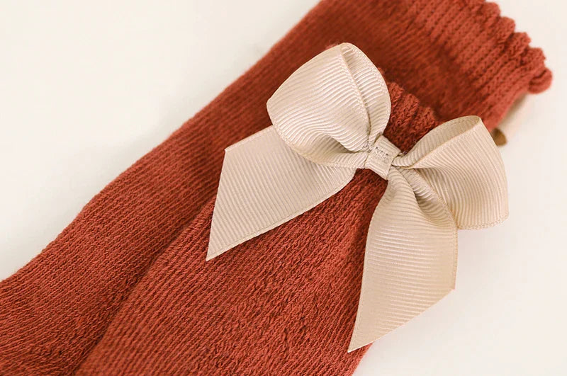 Baby Girls Socks β Spanish Style Bow Cotton Mesh Breathable Socks for Newborns
