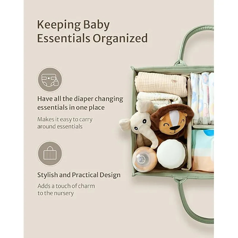 Baby Diaper Organizer Bag β Folding Portable Storage Caddy