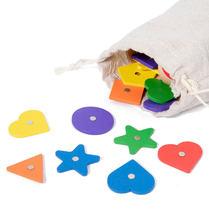 Wooden Magnetic Fishing Game - Color & Shape