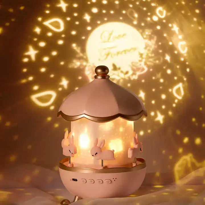 Electric Bunny Projector Night Light for Kids
