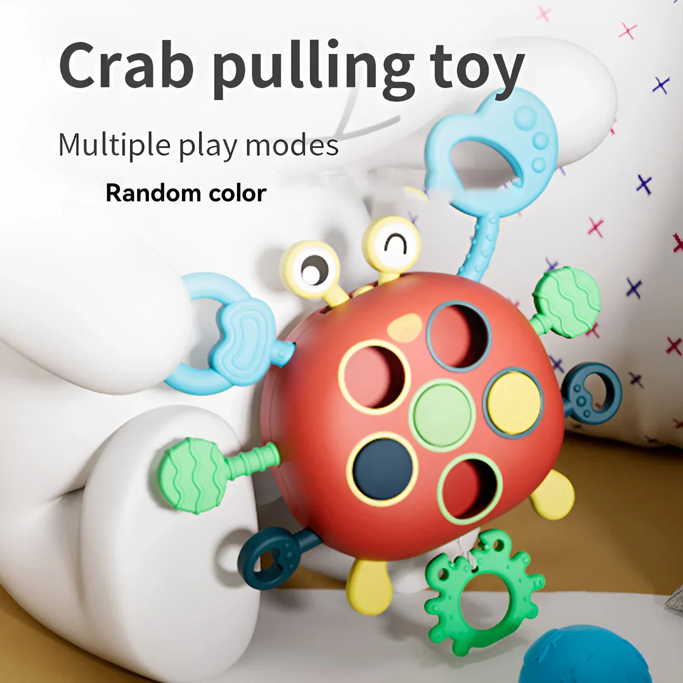 Baby Fun Cartoon Crab Toy β Musical Teether & Early Education Puzzle