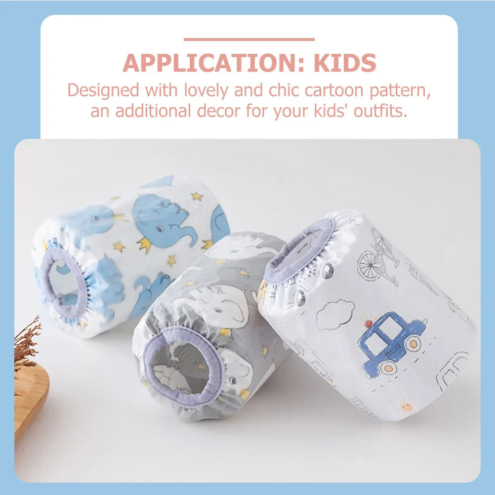 3 Pairs Cartoon Waterproof Baby Arm Sleeves – Mealtime Mess Protector