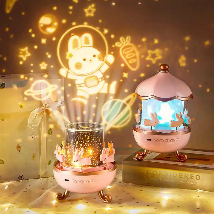 Electric Bunny Projector Night Light for Kids