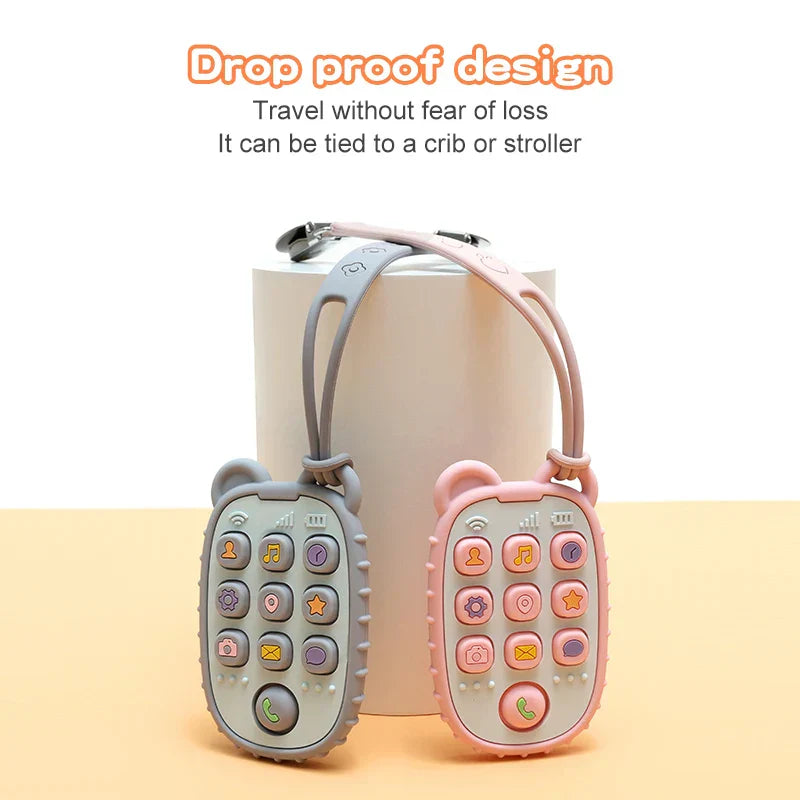 Baby Phone Teether โ Silicone Teething Toy for Babies & Toddlers