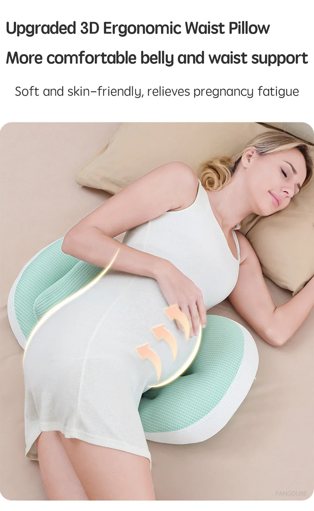 Pregnancy Waist Support Pillow – Adjustable Sleep Cushion