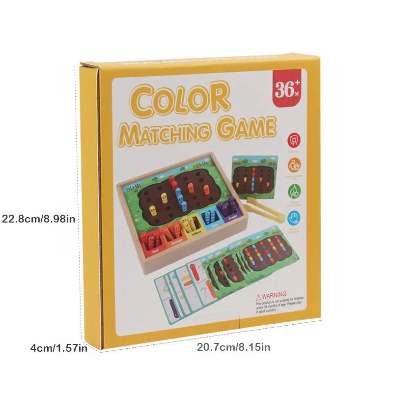 Wooden Colour Sorting & Bug Catching Game ππ
