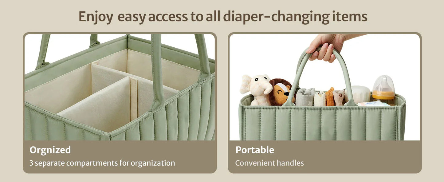 Baby Diaper Organizer Bag β Folding Portable Storage Caddy