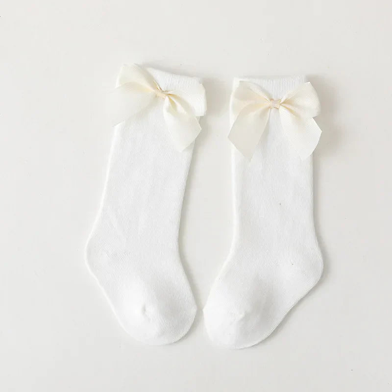 Baby Girls Socks β Spanish Style Bow Cotton Mesh Breathable Socks for Newborns