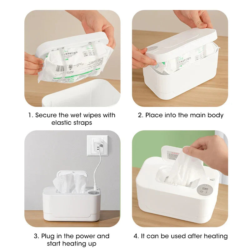 Baby Wipe Warmer – USB Charge Wet Towel Dispenser for Home and Car Use