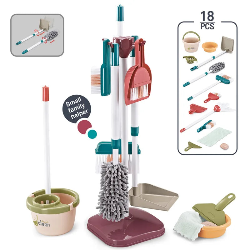Kids Simulated Life Cleaning Toys – Pretend Play Cleaning Set for Children
