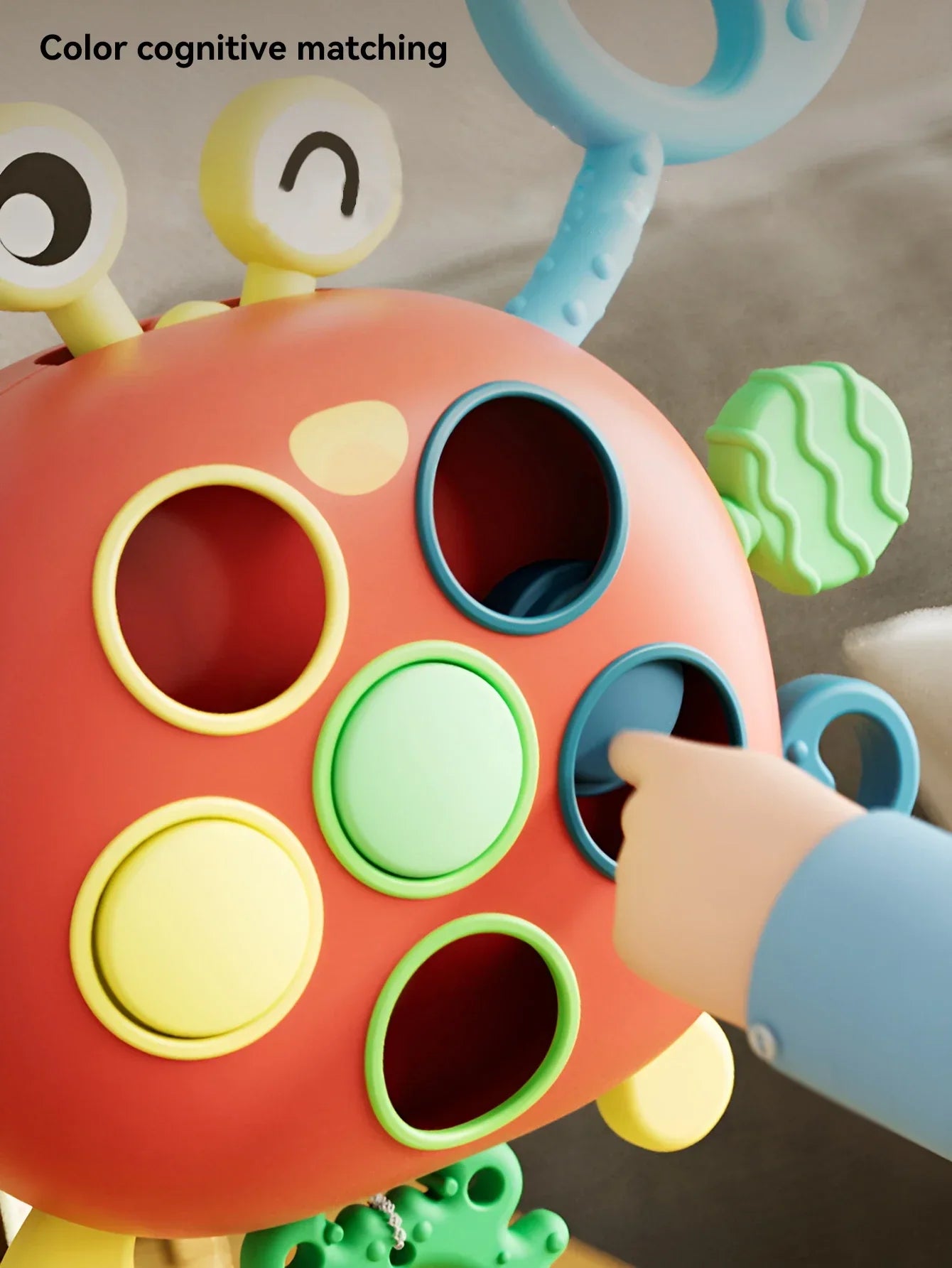 Baby Fun Cartoon Crab Toy β Musical Teether & Early Education Puzzle