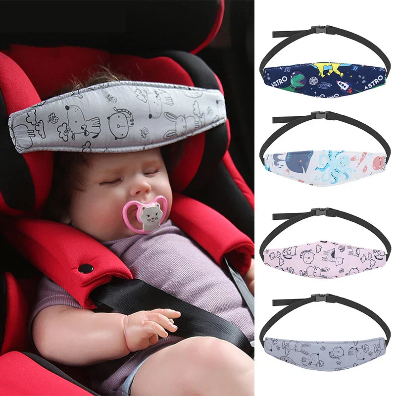 Baby Car Seat Head Support Strap โ Adjustable Sleep Positioner
