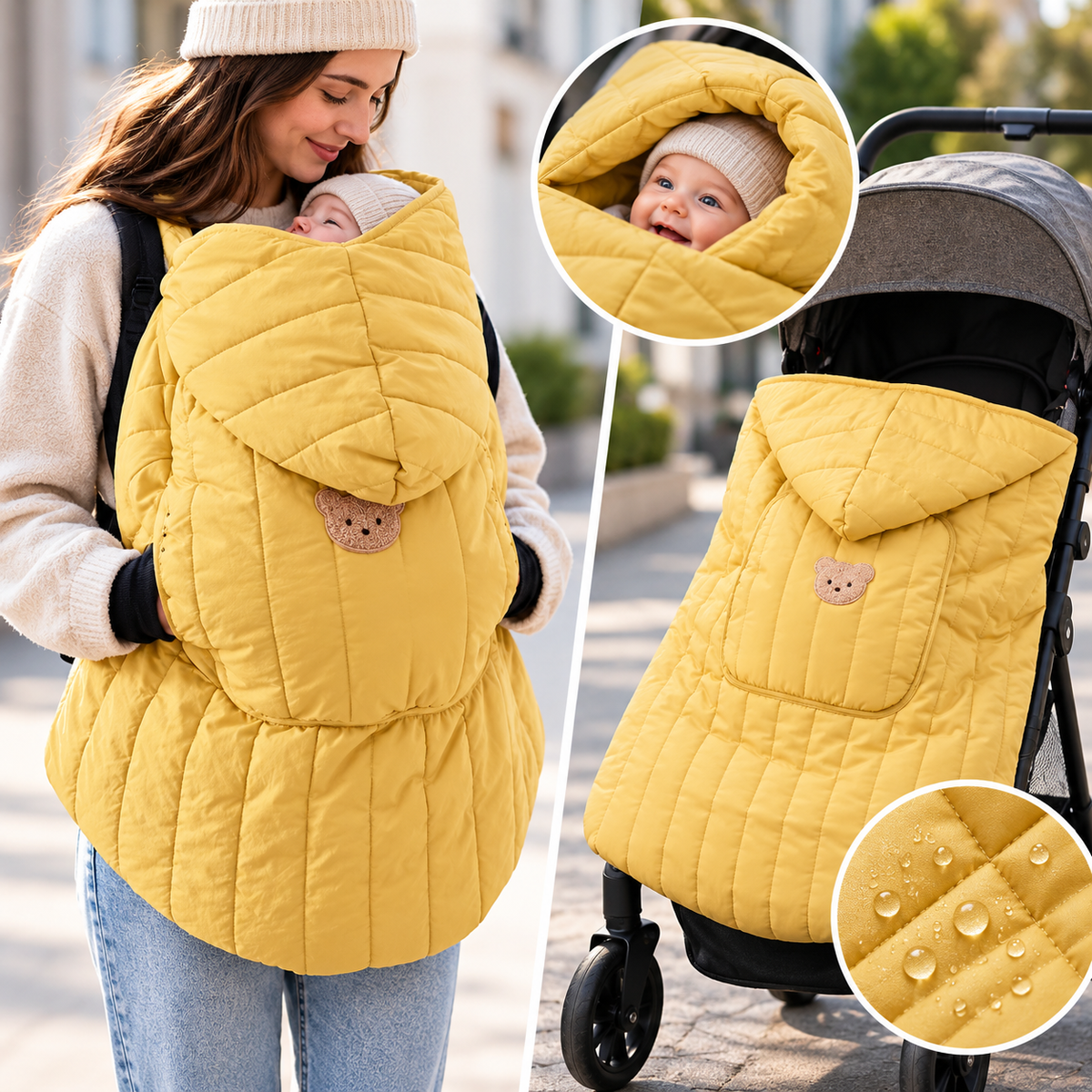 SnuggleWrap β Hooded Winter Baby Blanket π€βοΈ