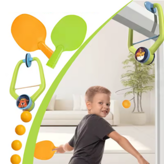 Portable Kids Table Tennis Trainer – Adjustable Door Frame Set for Skill Development