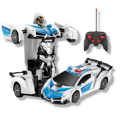 Electric Transforming Police Toy Car