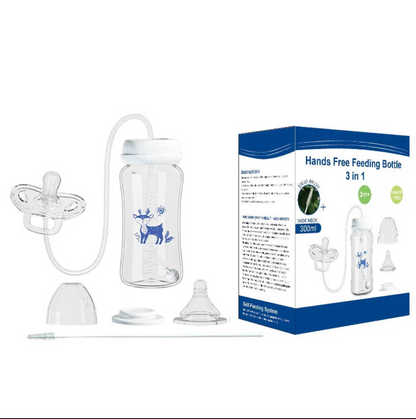 Hands-Free Baby Feeding Bottle – Anti-Colic Nursing System