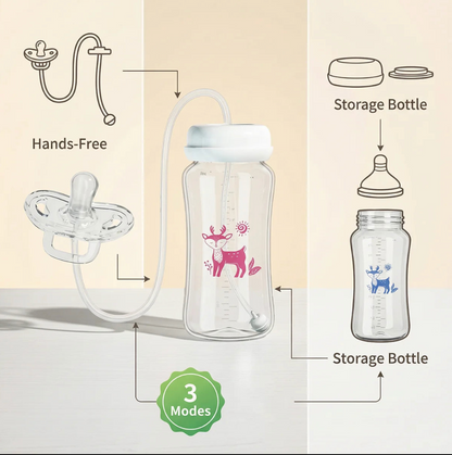 Hands-Free Baby Feeding Bottle – Anti-Colic Nursing System