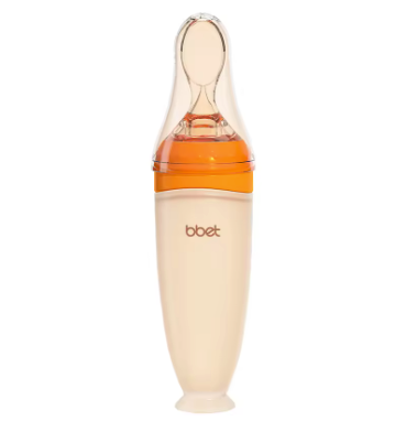 SqueezeFeeder Baby Silicone Feeding Bottle with Spoon