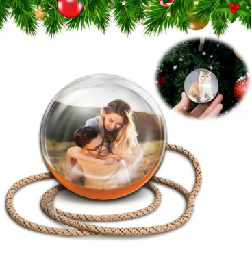 Personalised 3D Memory Ball Christmas Ornament