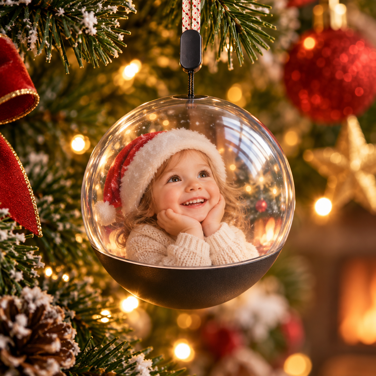 Personalised 3D Memory Ball Christmas Ornament