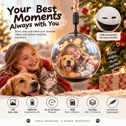 Personalised 3D Memory Ball Christmas Ornament