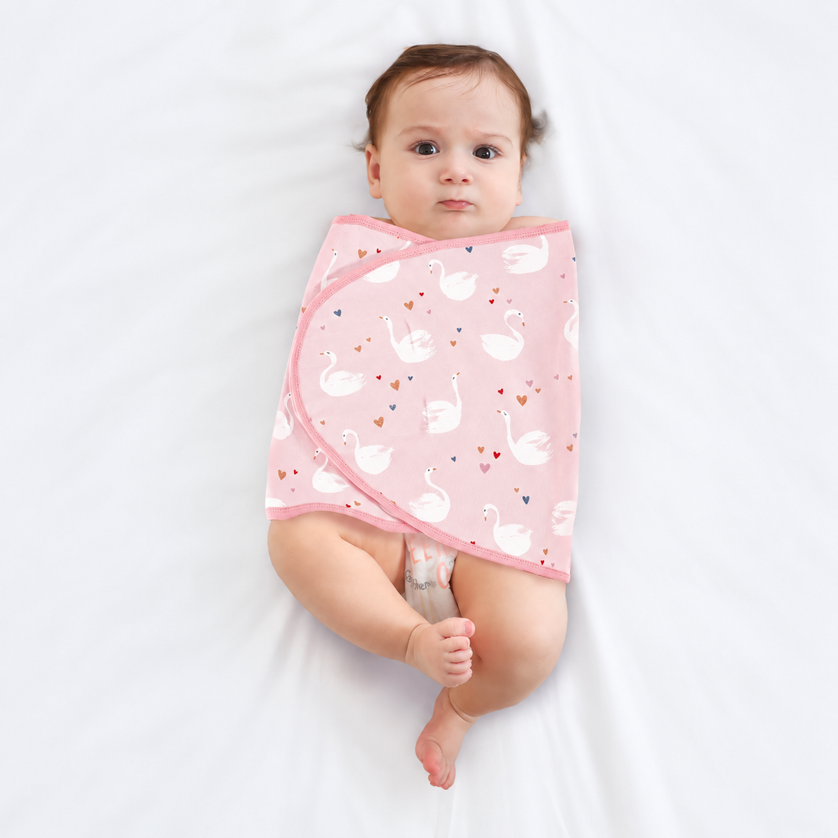 Soft Cotton Baby Swaddle Wrap 🌿🤍