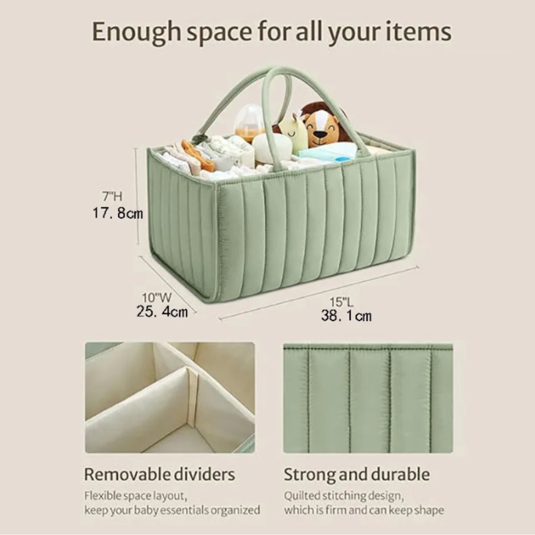 Baby Diaper Organizer Bag – Folding Portable Storage Caddy